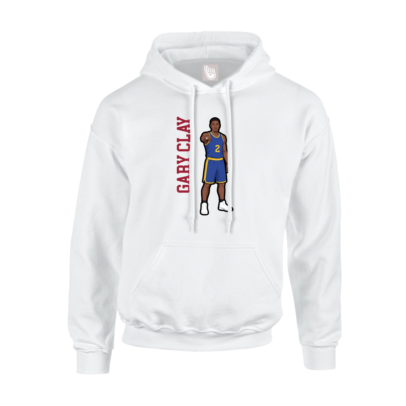 Hoodie — Name Vertical in White