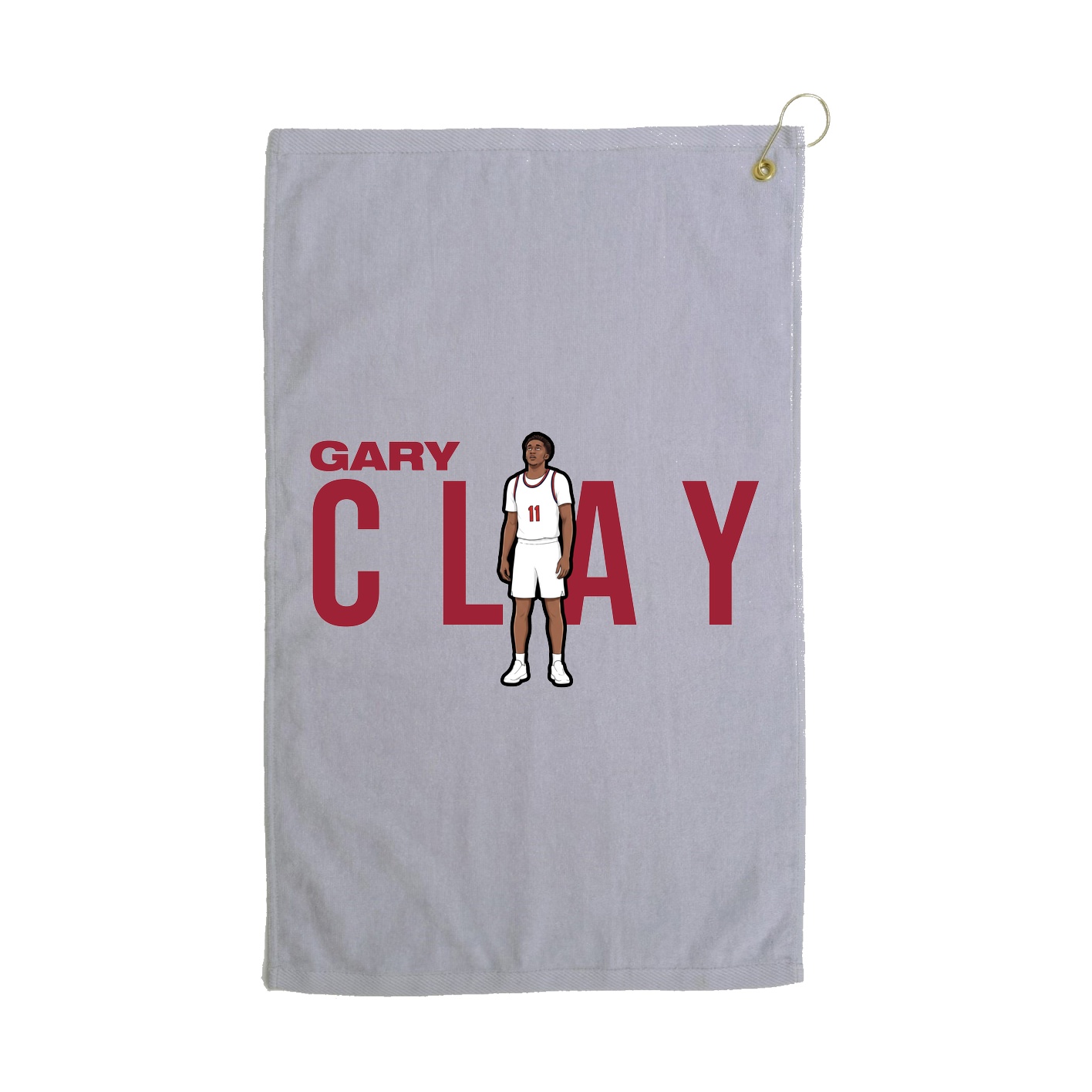 Golf Towel — Player Name in Grey