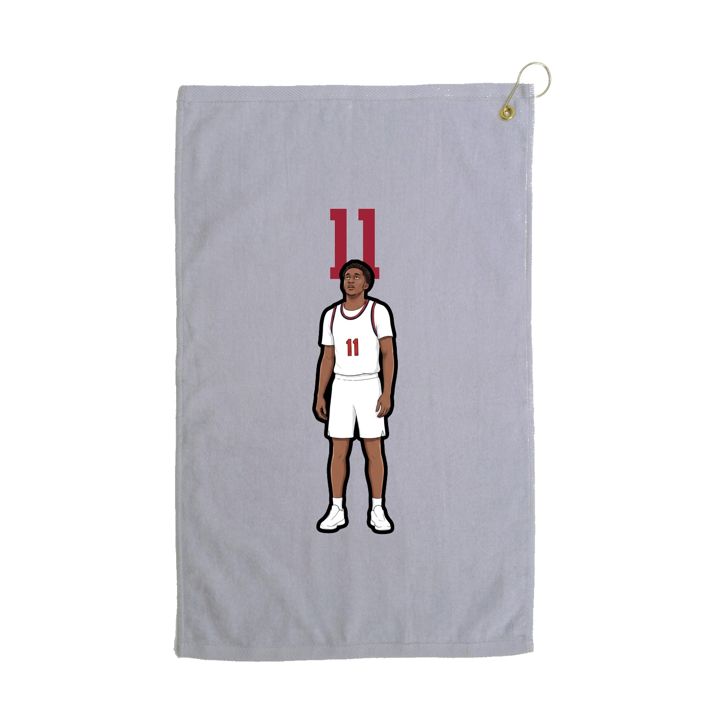 Golf Towel — Number Top in Grey