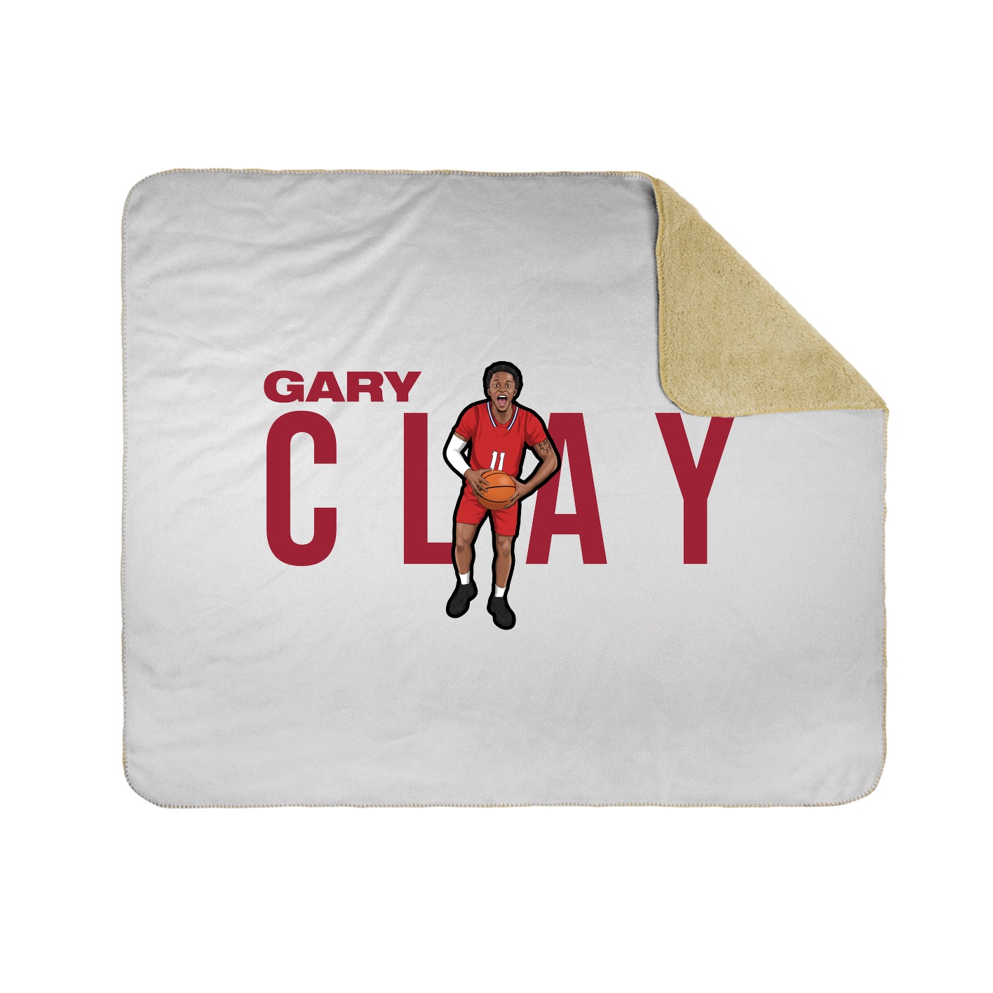 Throw Blanket — Player Name in White