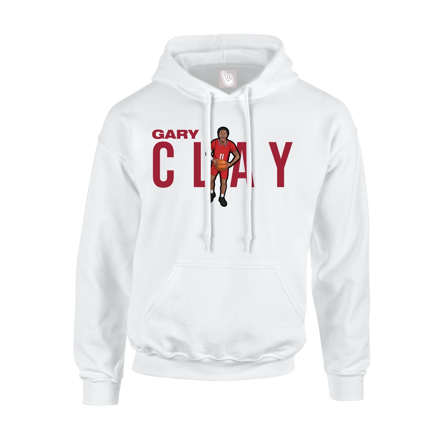 Youth Hoodie — Player Name in White