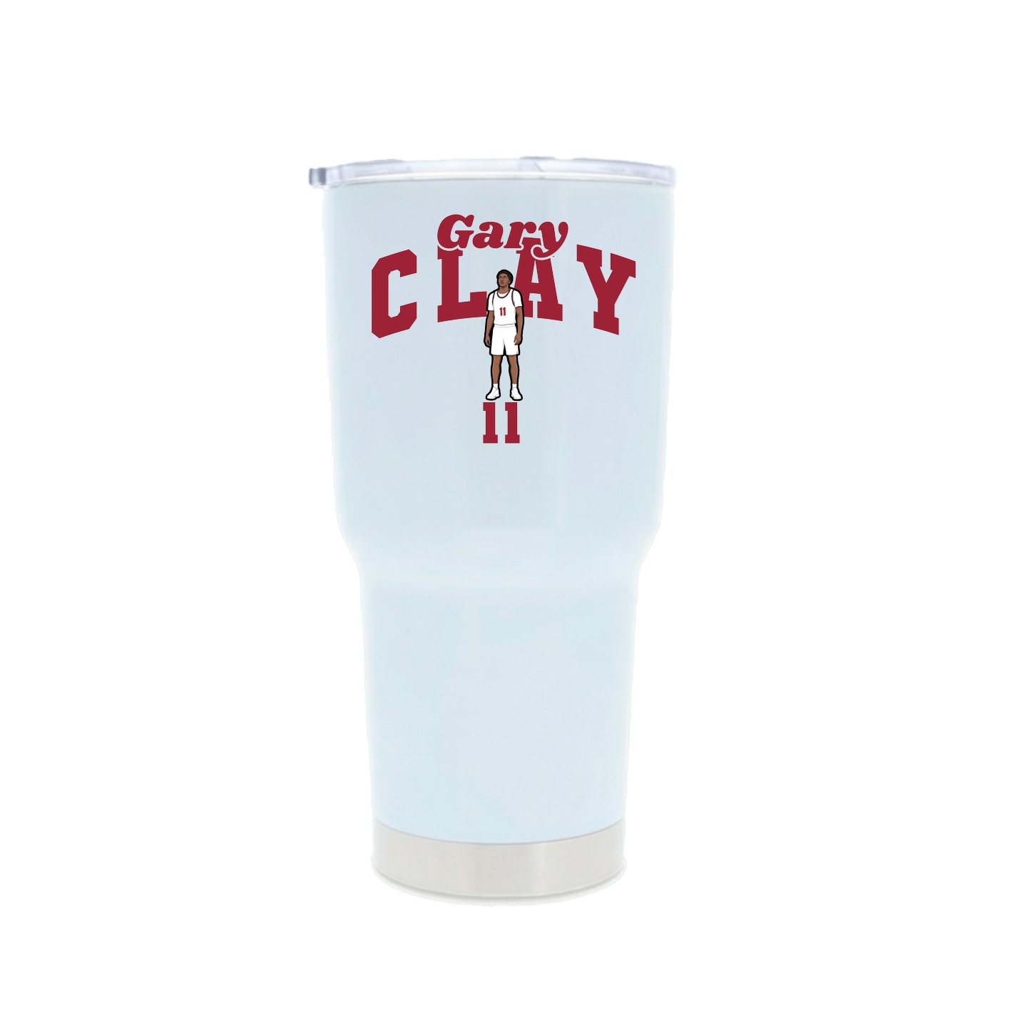 30oz Stainless Steel Tumbler — Signature Arch in White
