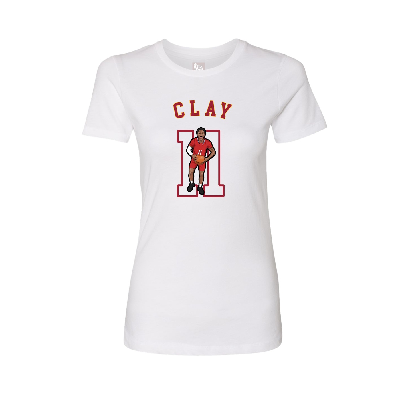 Fitted Women's Tee — Shirsey Arch in White