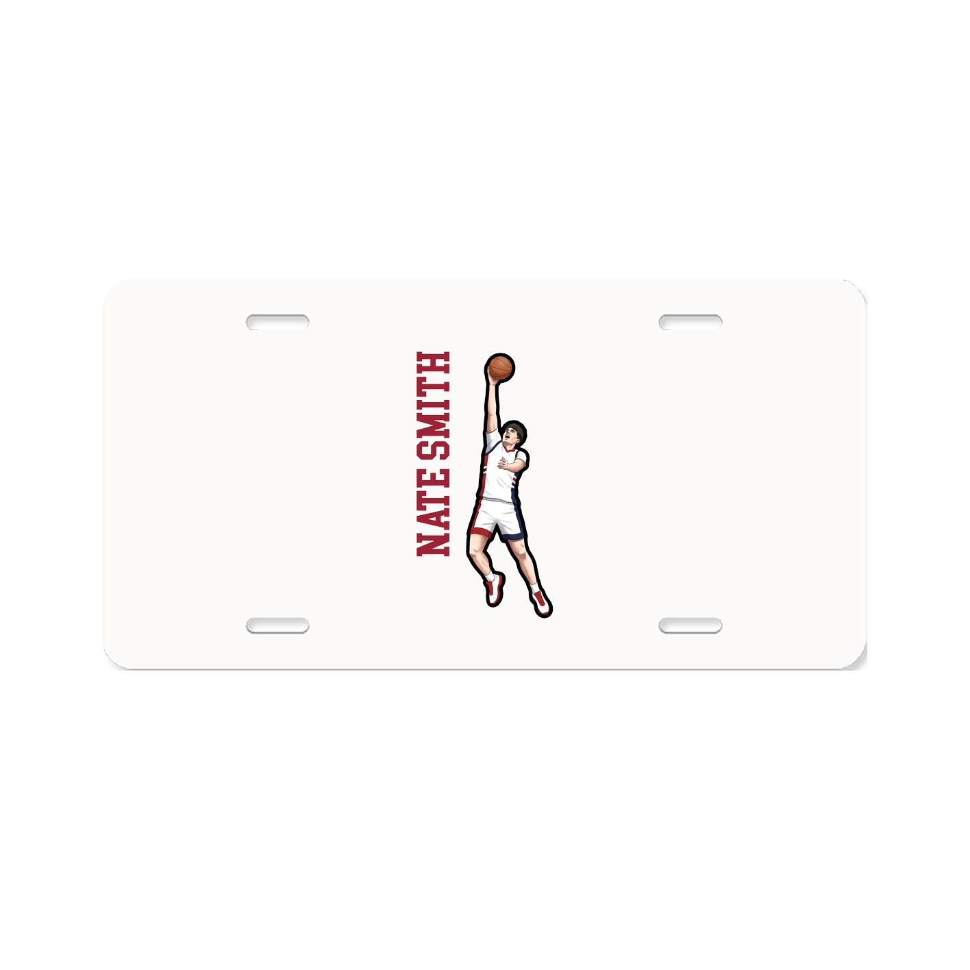 License Plate — Name Vertical in Classic