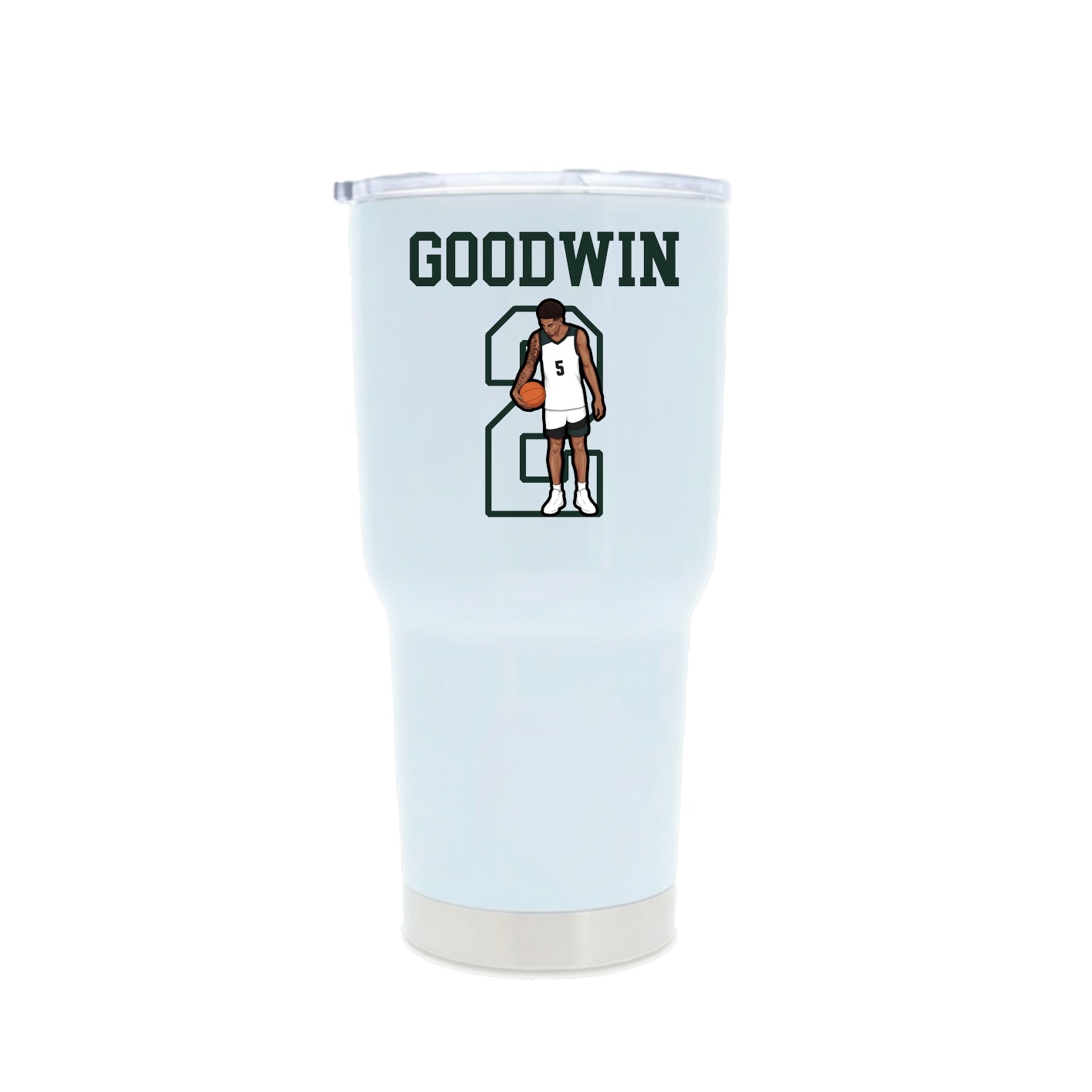 30oz Stainless Steel Tumbler — Shirsey in White