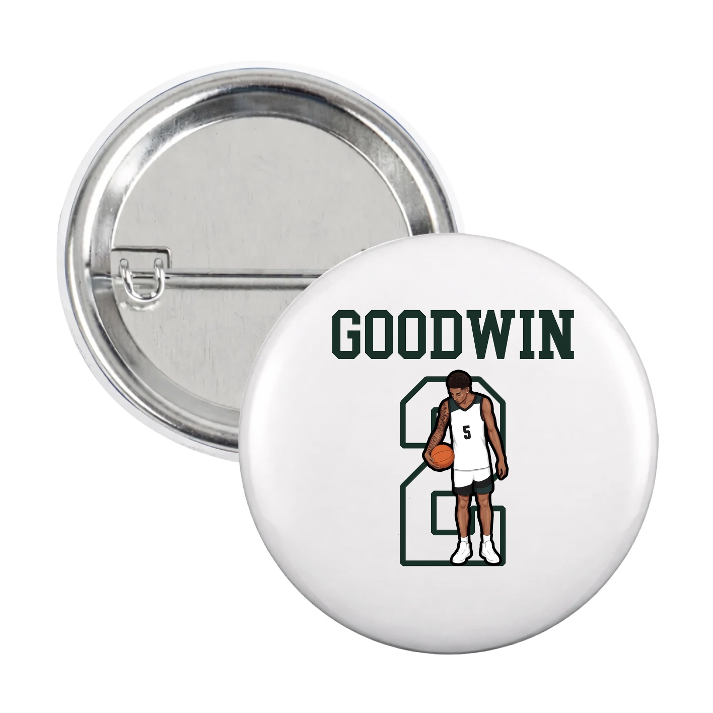 Game Day Button — Shirsey in White