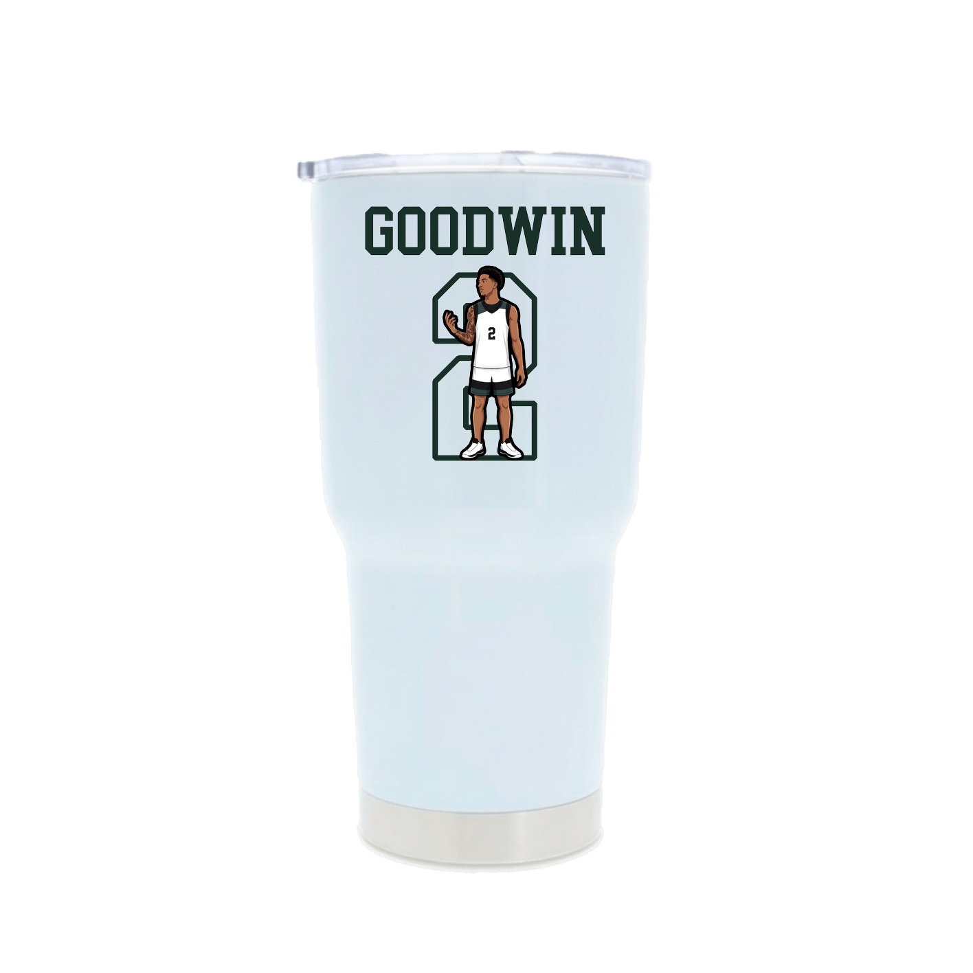 30oz Stainless Steel Tumbler — Shirsey in White