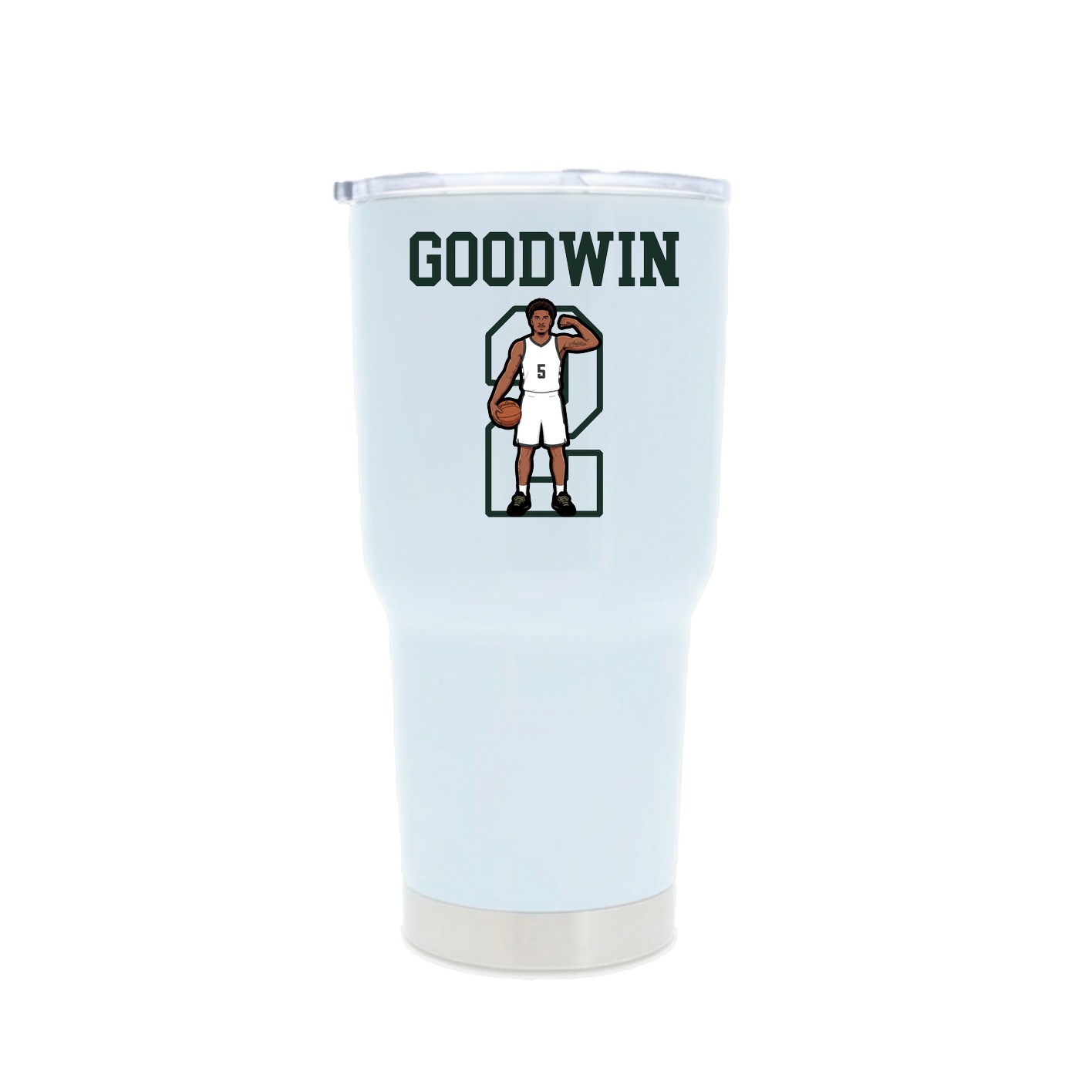 30oz Stainless Steel Tumbler — Shirsey in White
