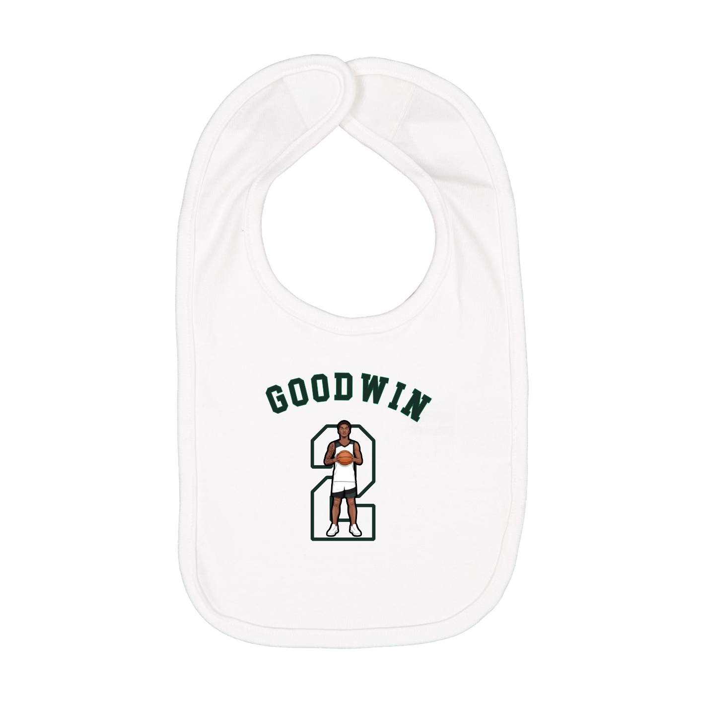 Infant Bib — Shirsey Arch in White