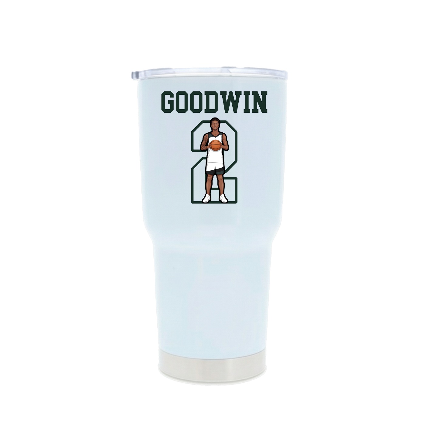 30oz Stainless Steel Tumbler — Shirsey in White