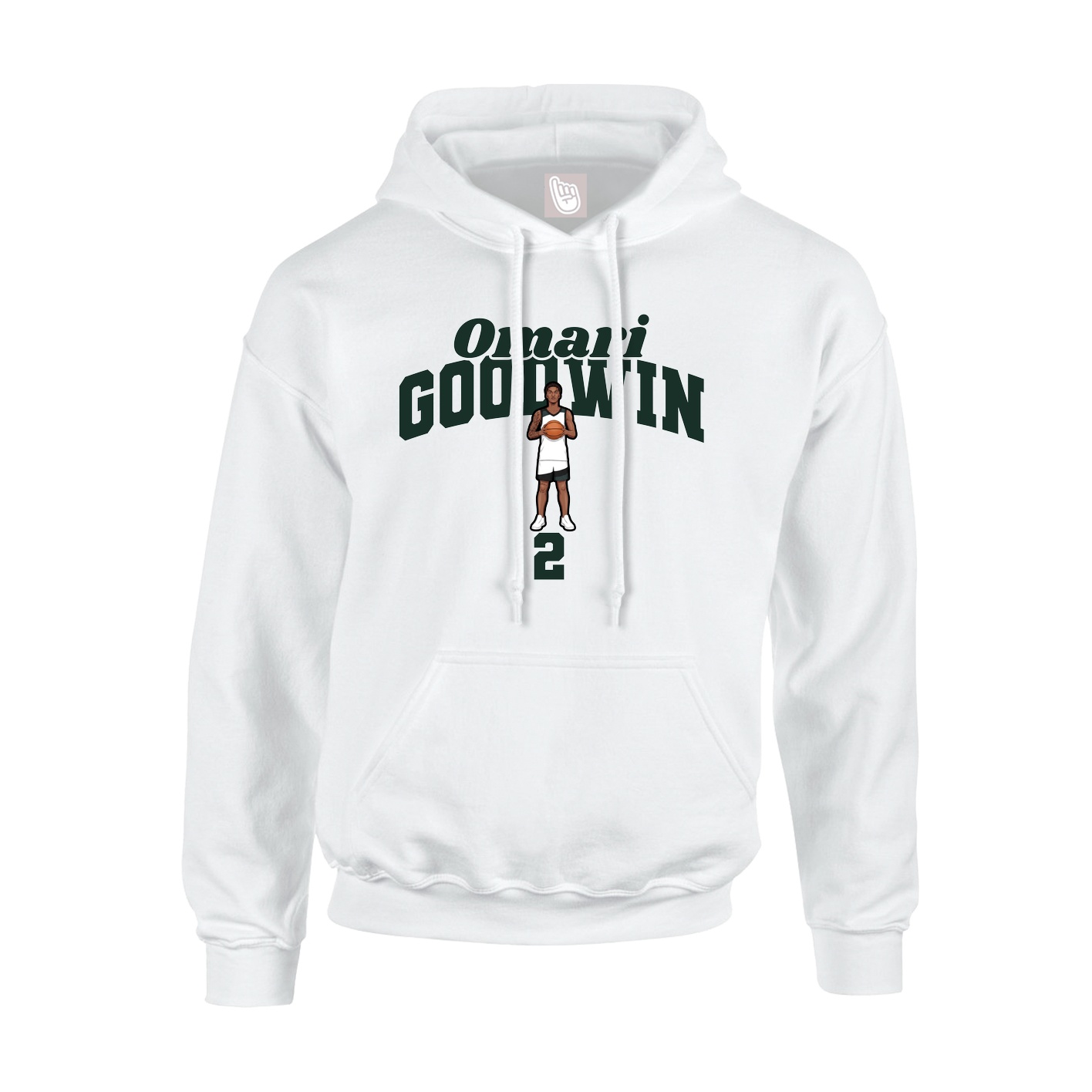 Hoodie — Signature Arch in White