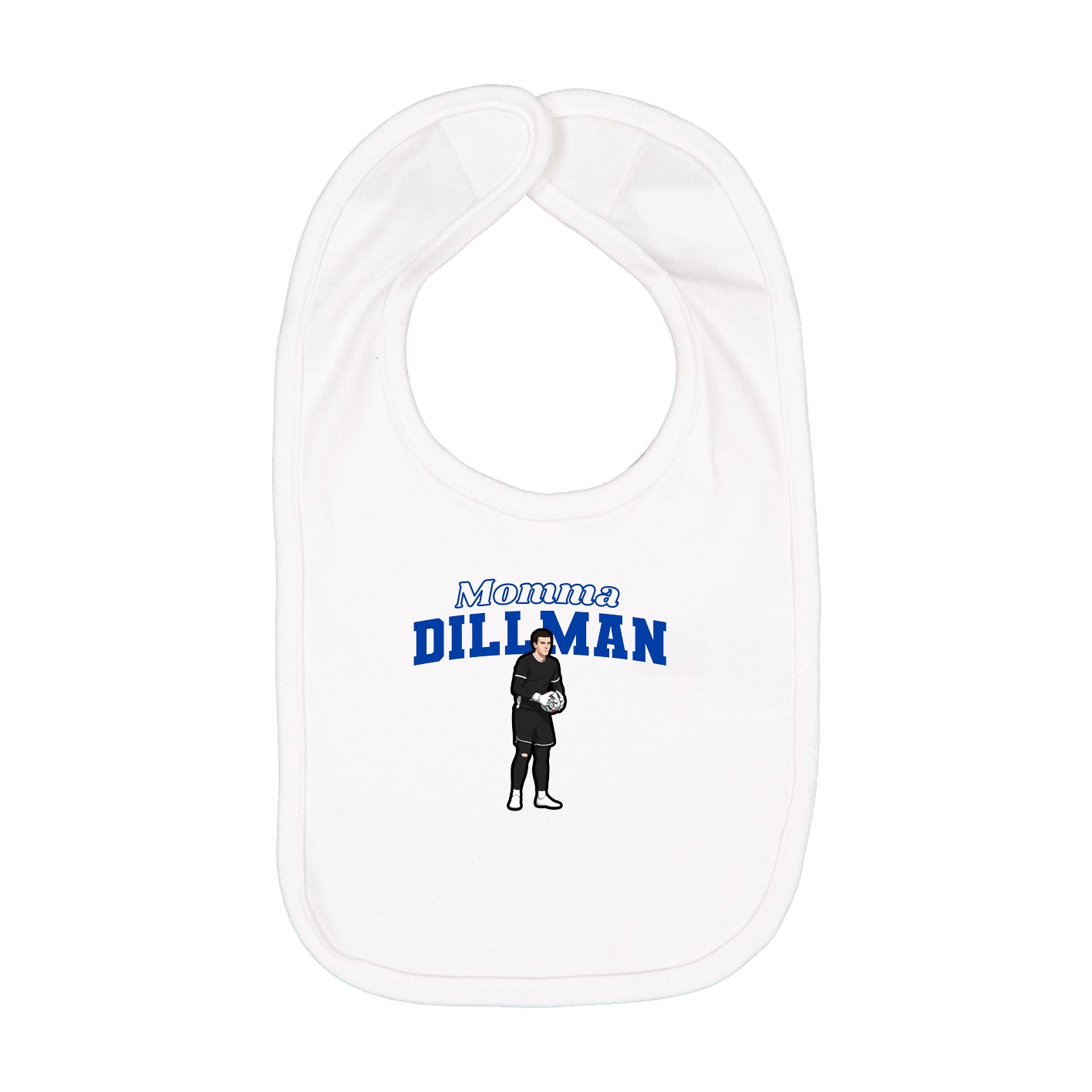 Infant Bib — Mothers Day Block in White