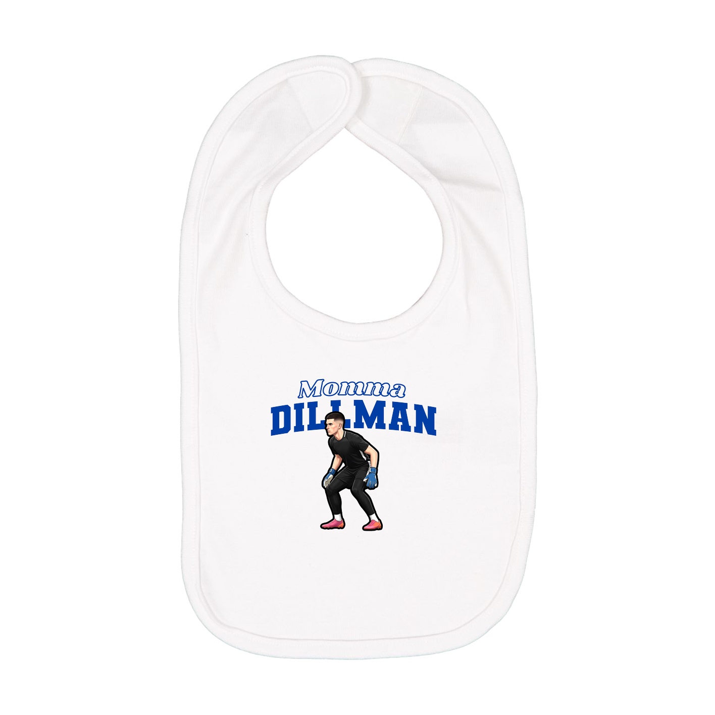 Infant Bib — Mothers Day Block in White
