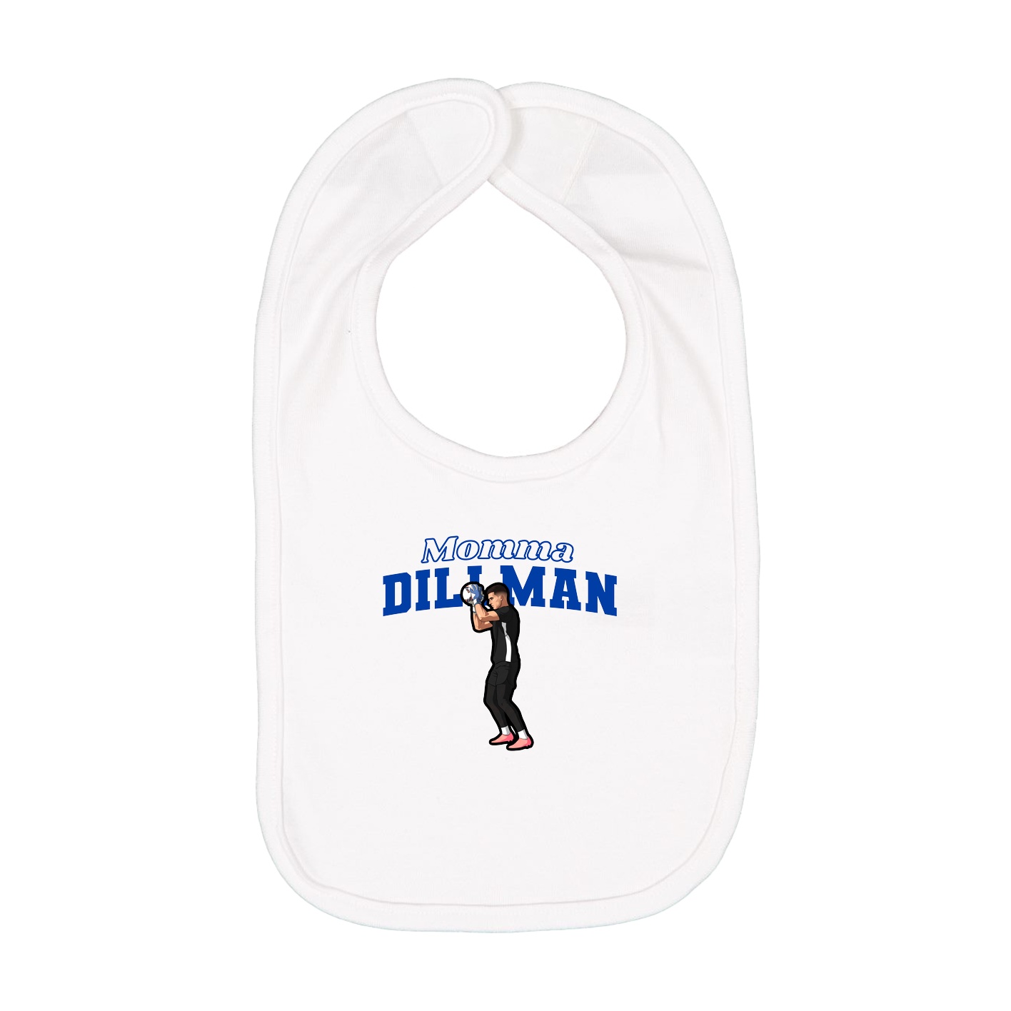 Infant Bib — Mothers Day Block in White