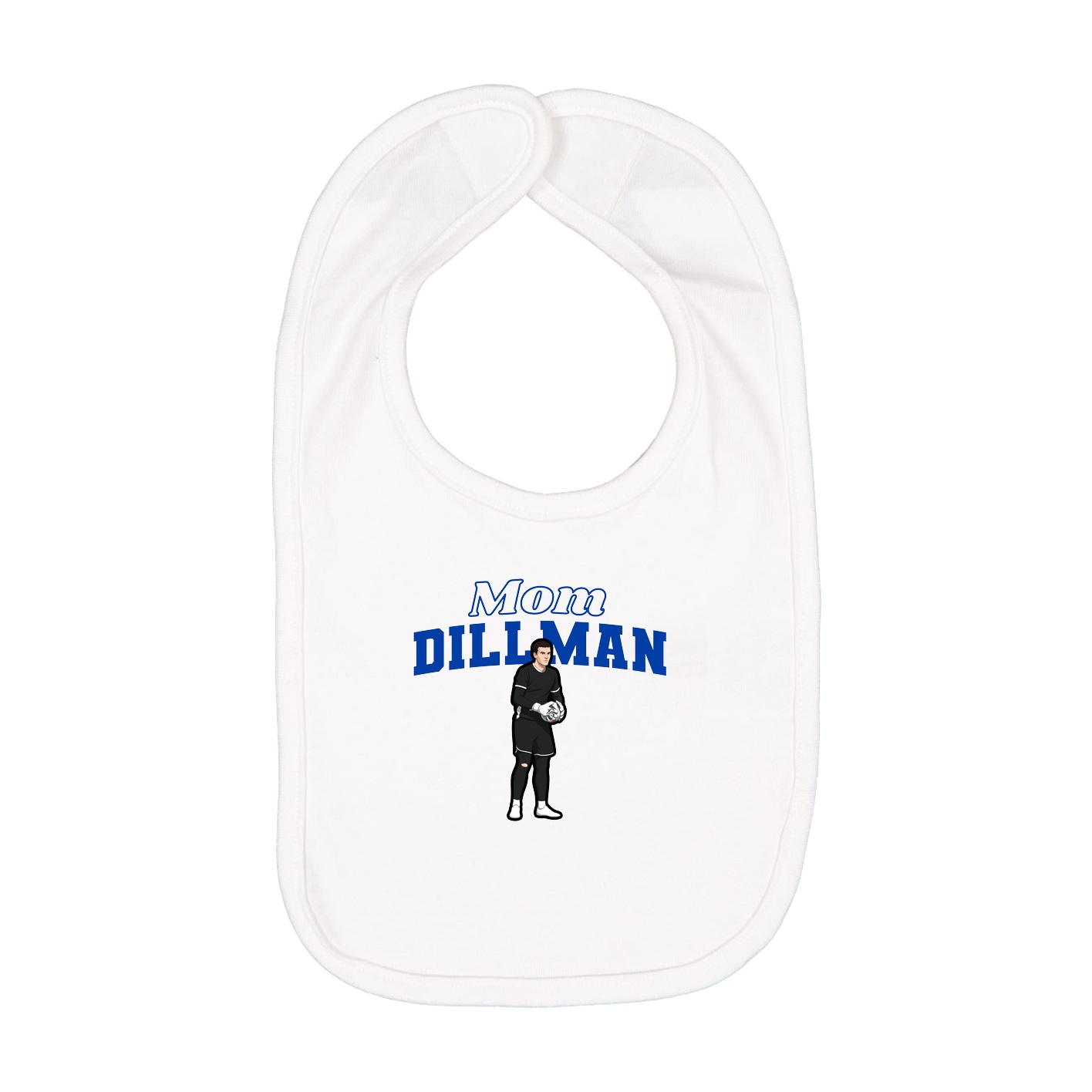 Infant Bib — Mothers Day Block in White