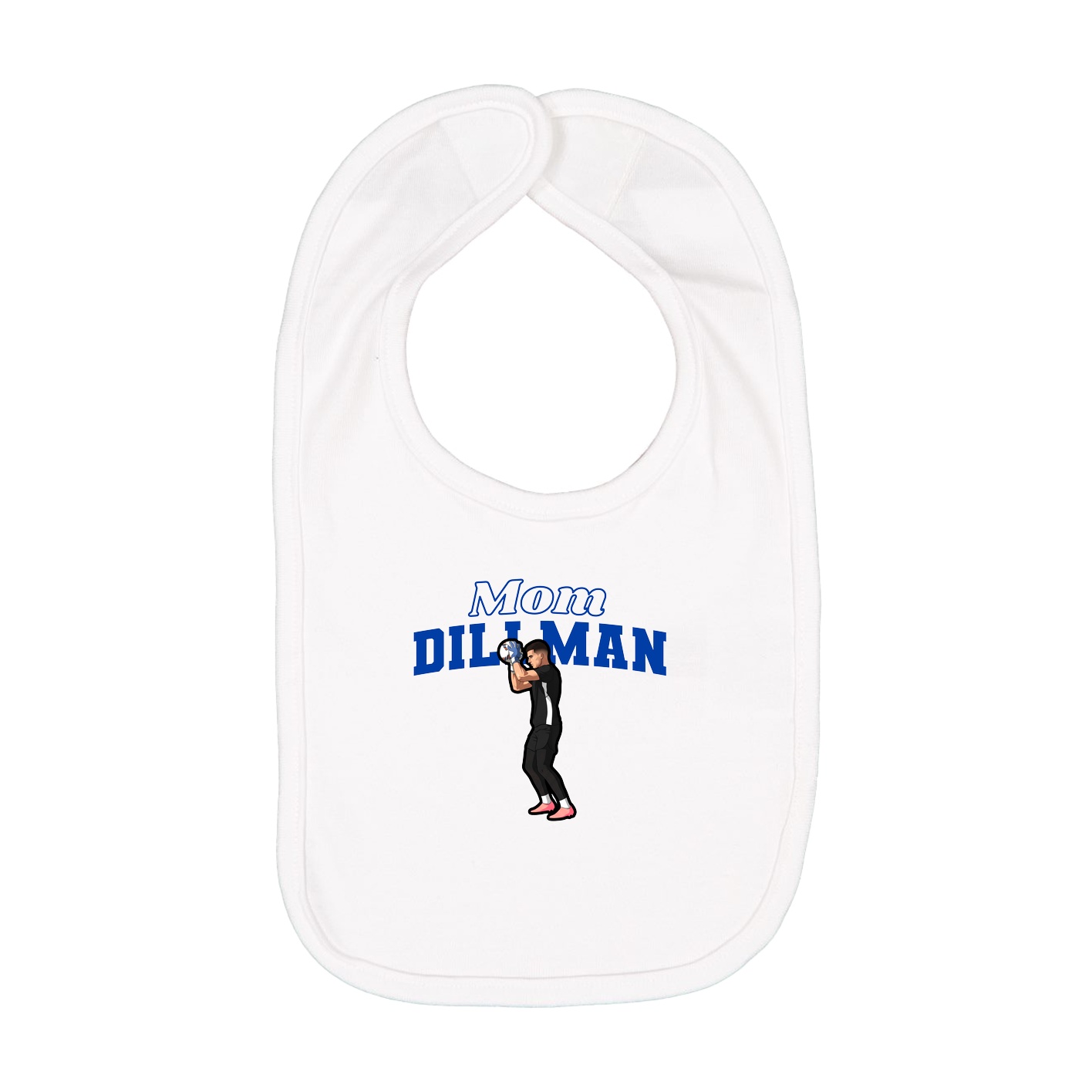 Infant Bib — Mothers Day Block in White