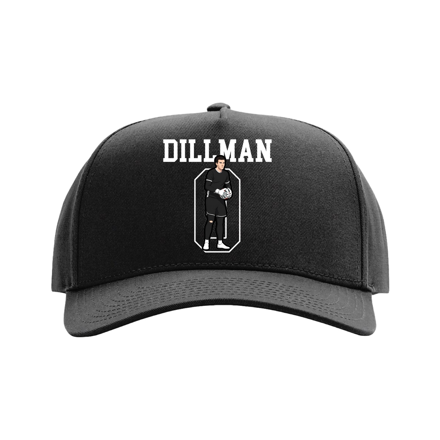 Full Fabric Five-Panel Champ Cap — Shirsey in Black
