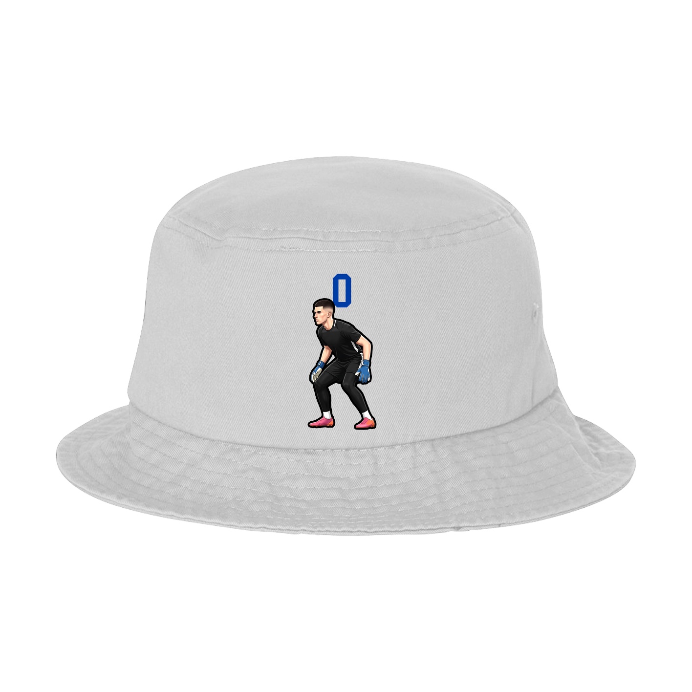 Bucket Cap — Number Top in White