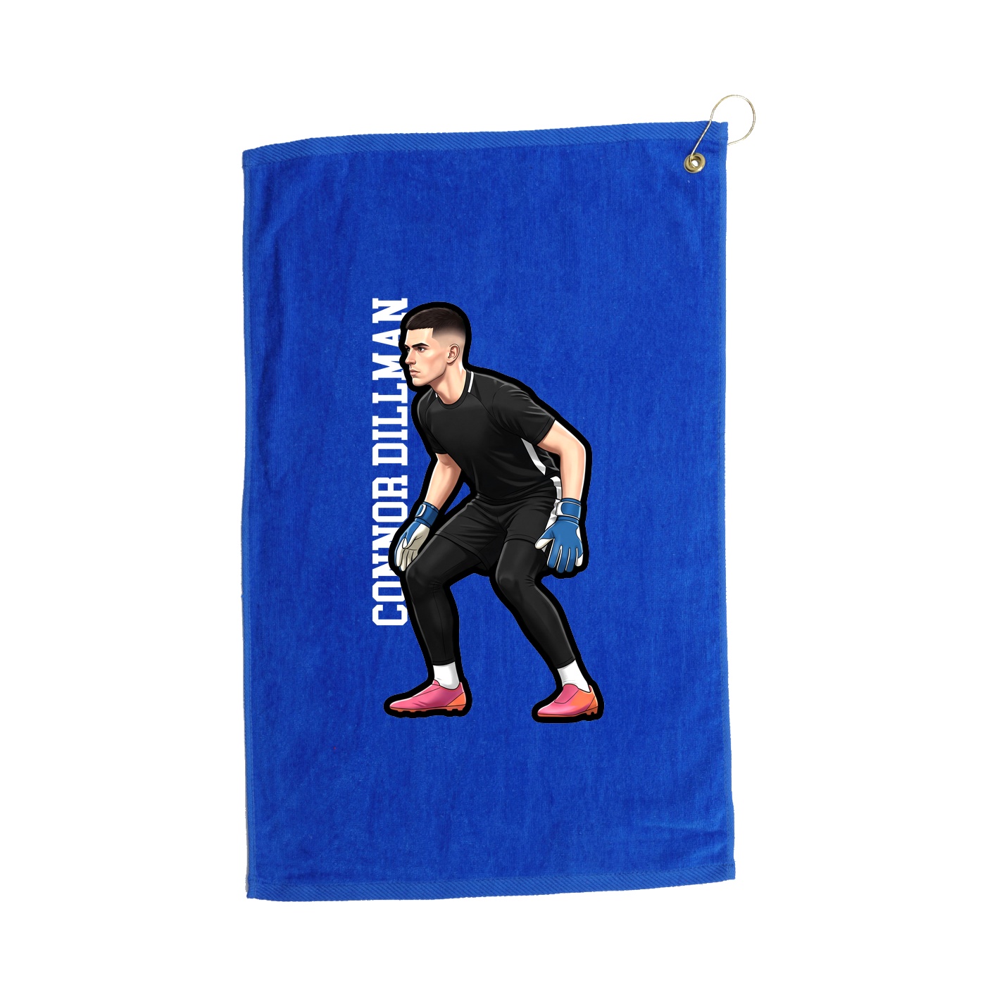 Golf Towel — Name Vertical in Royal
