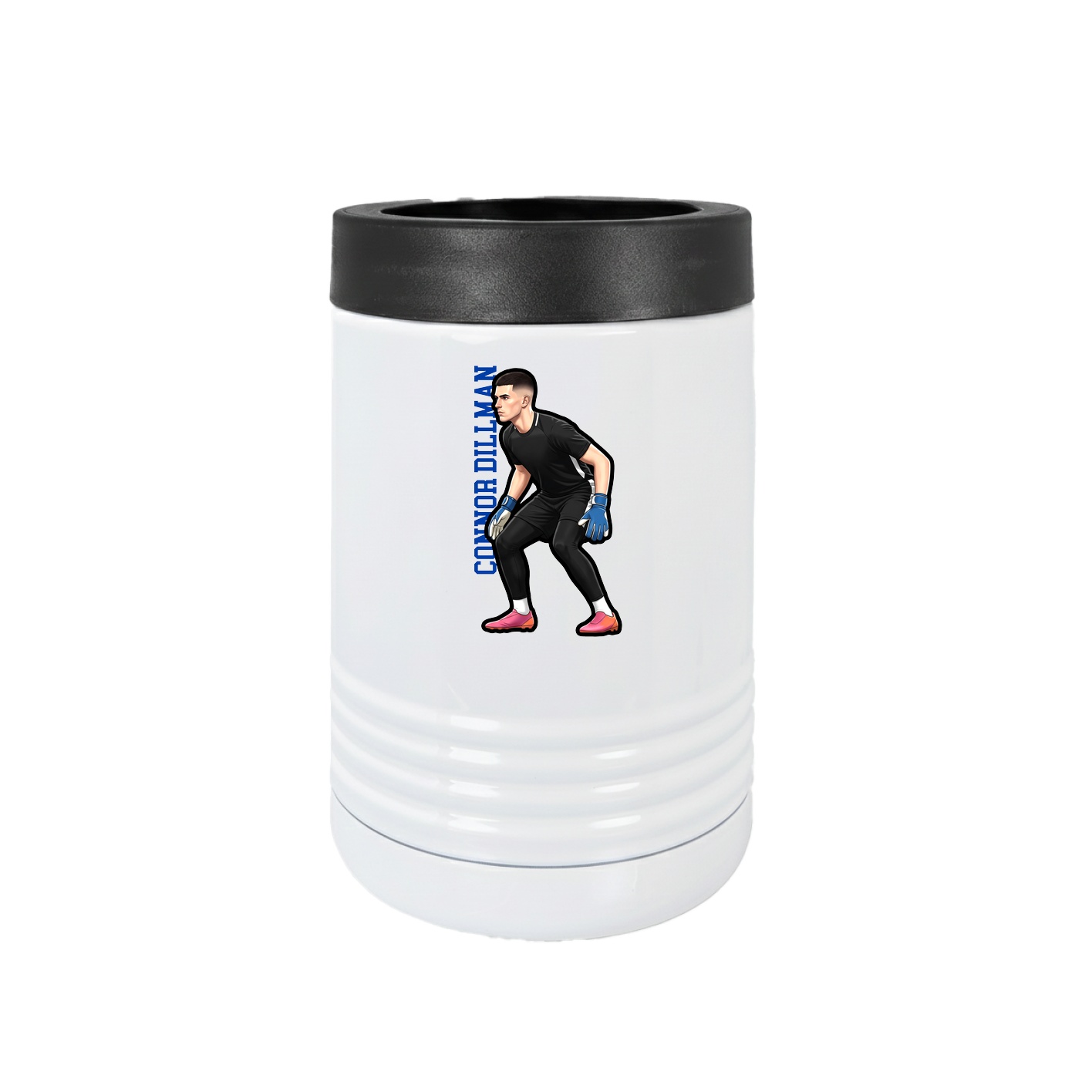 Beverage Holder — Name Vertical in White