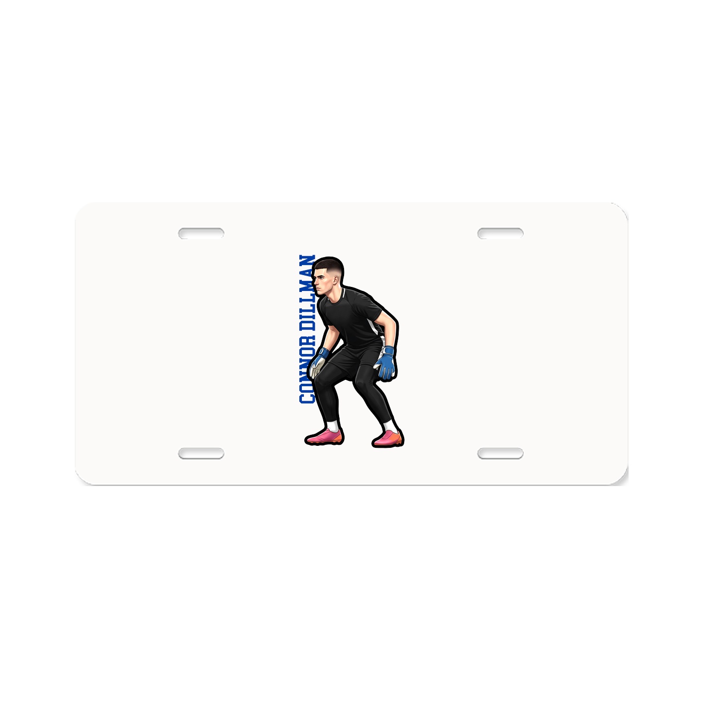 License Plate — Name Vertical in Classic