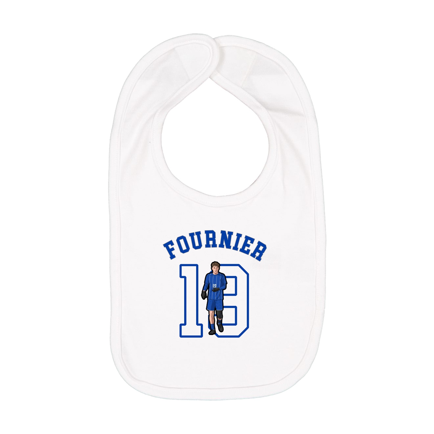 Infant Bib — Shirsey Arch in White