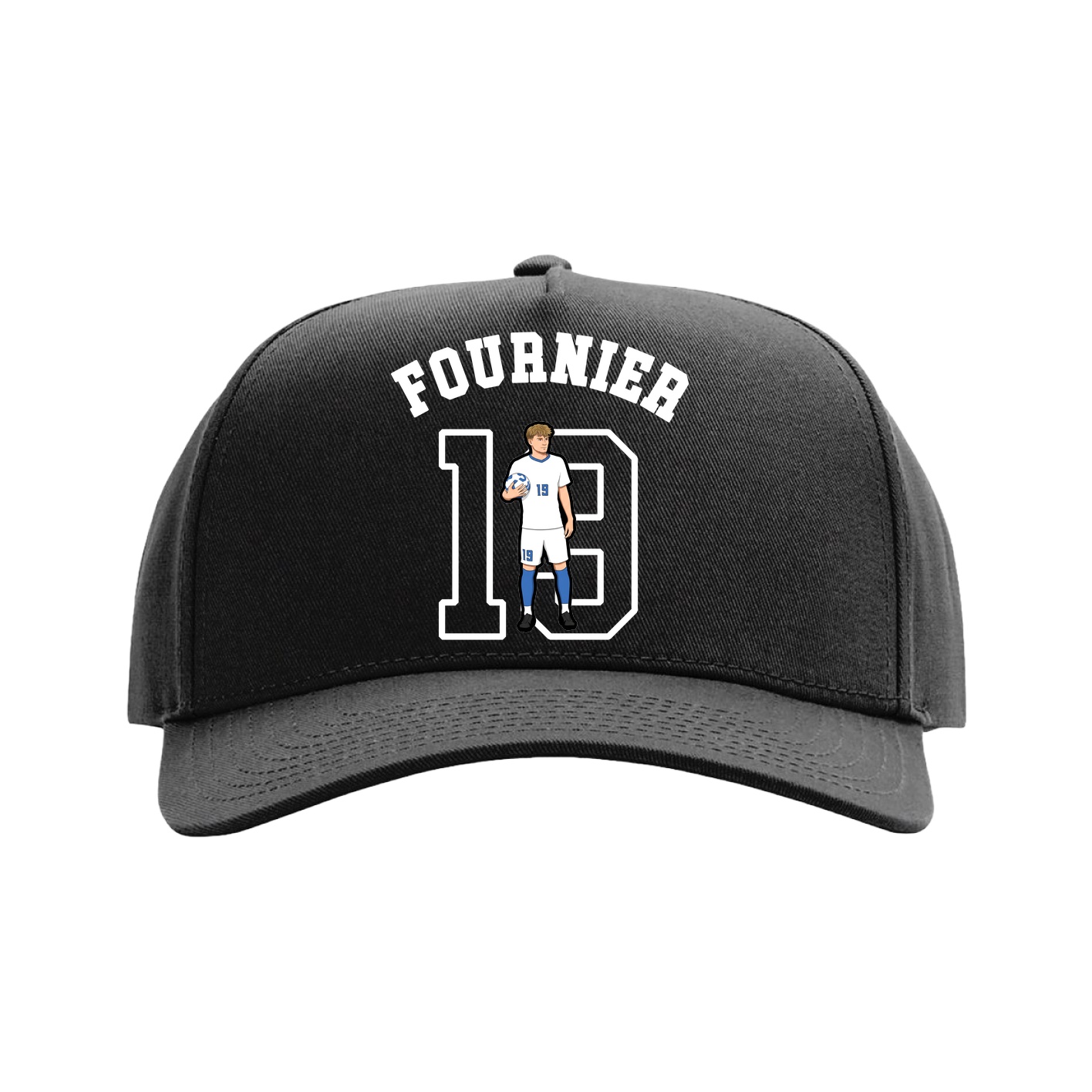 Full Fabric Five-Panel Champ Cap — Shirsey Arch in Black