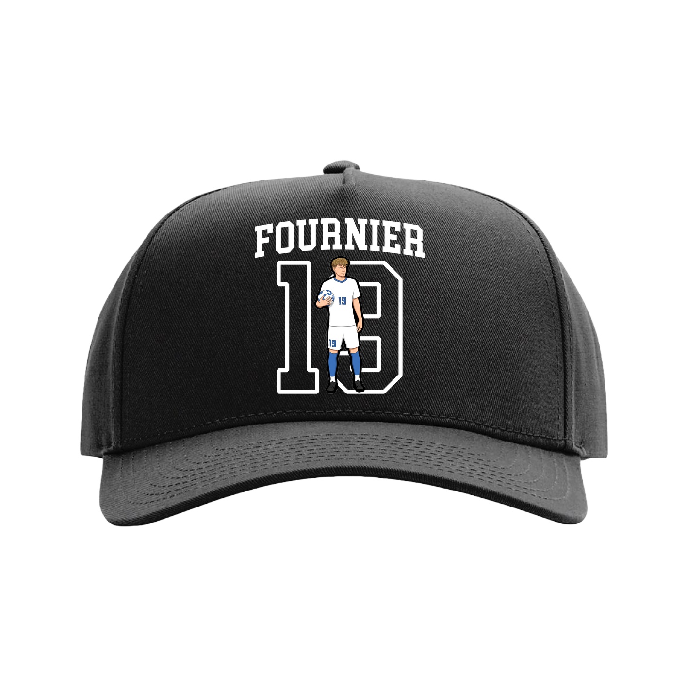 Full Fabric Five-Panel Champ Cap — Shirsey in Black