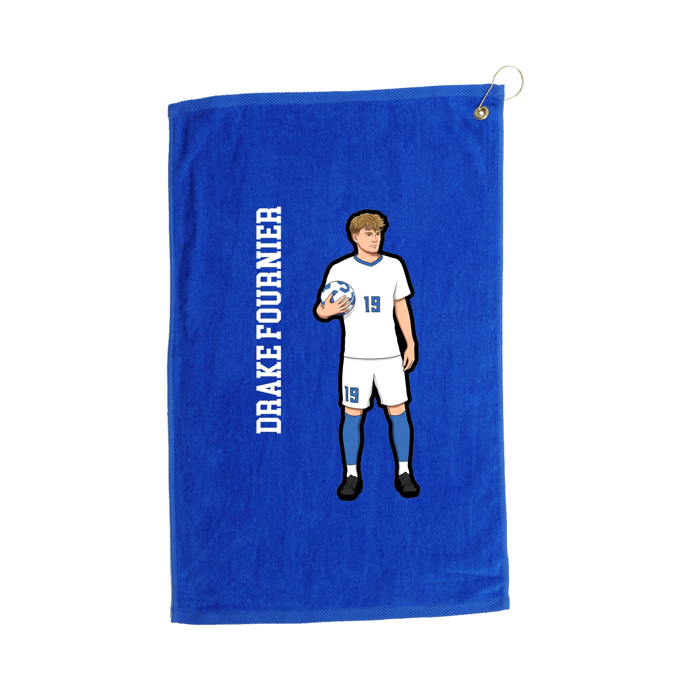 Golf Towel — Name Vertical in Royal