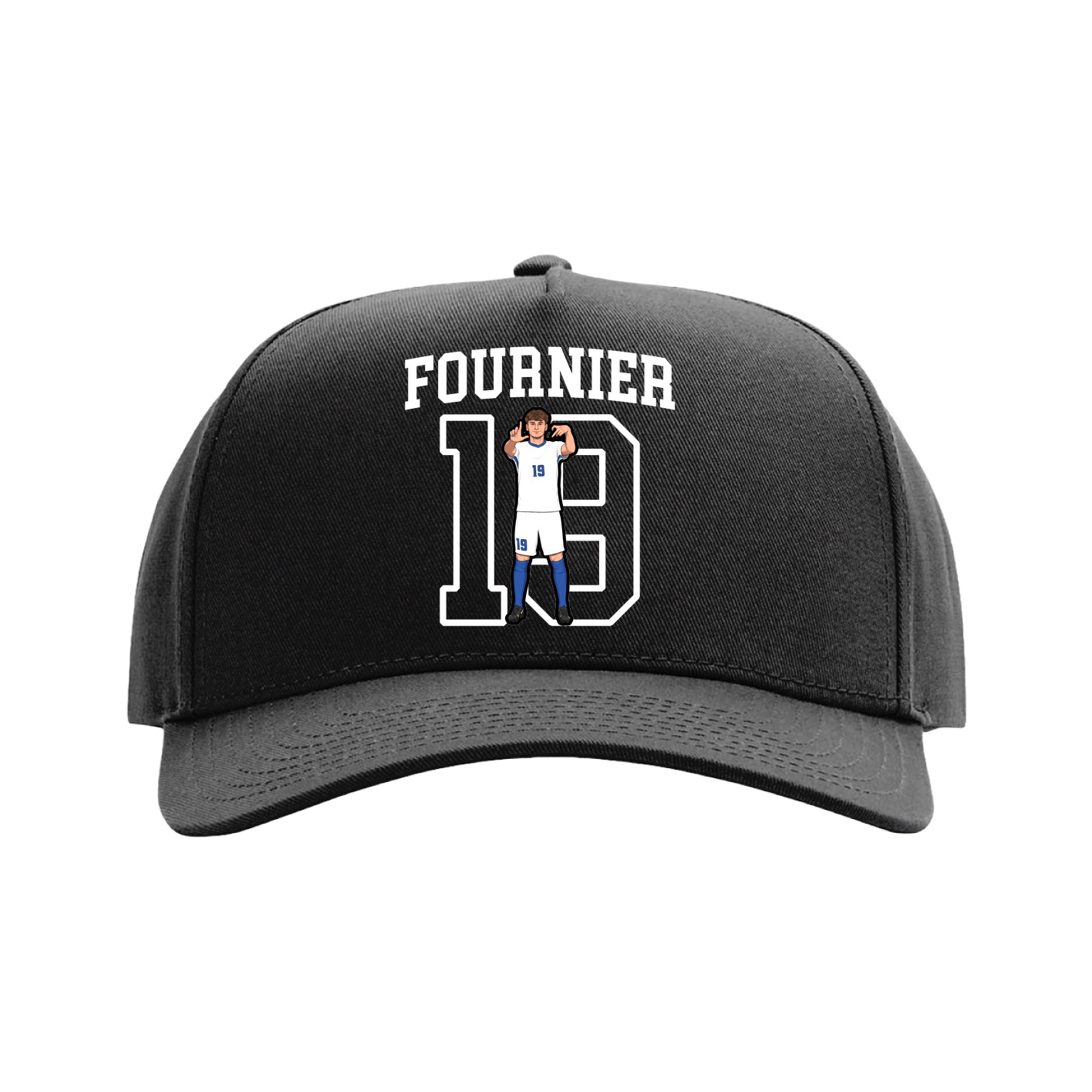 Full Fabric Five-Panel Champ Cap — Shirsey in Black
