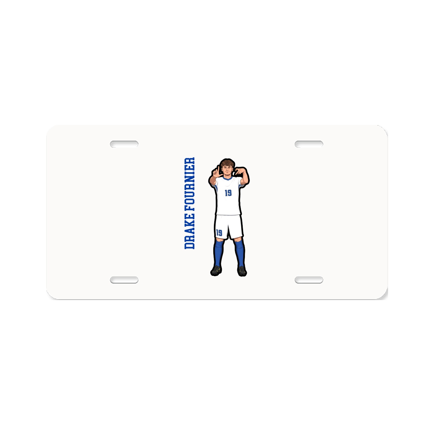 License Plate — Name Vertical in Classic