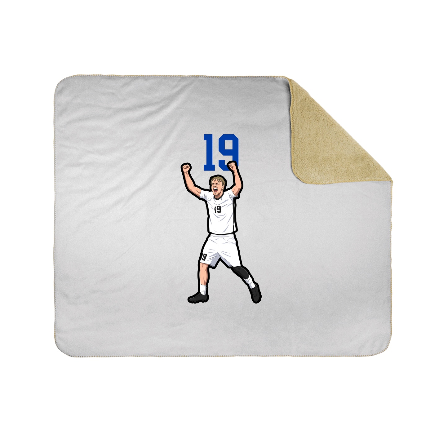 Throw Blanket — Number Top in White