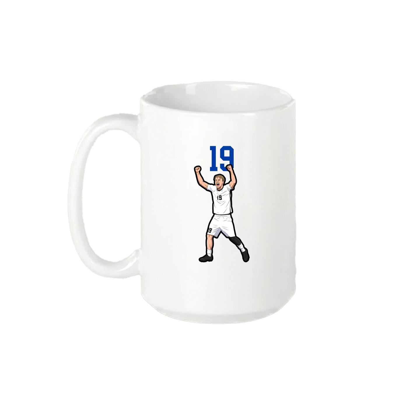 15oz Coffee Mug — Number Top in White