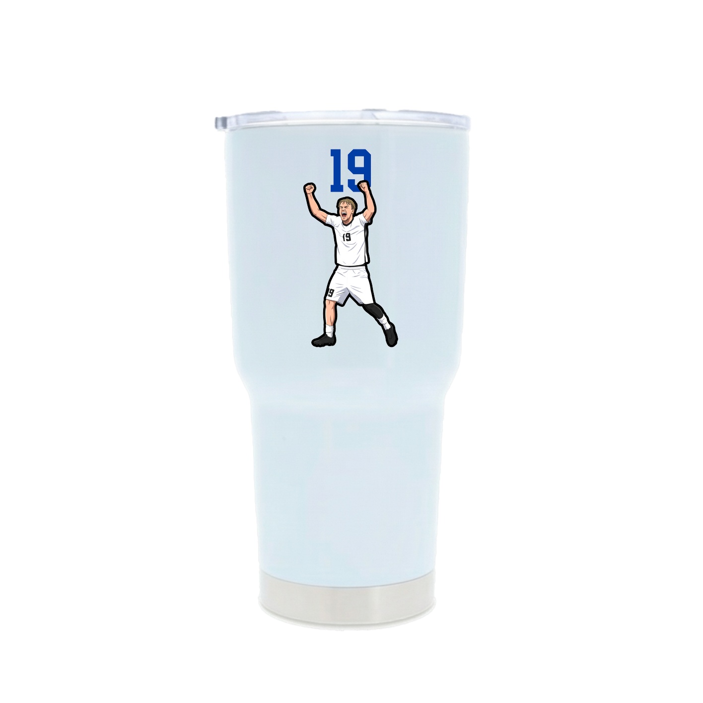 30oz Stainless Steel Tumbler — Number Top in White