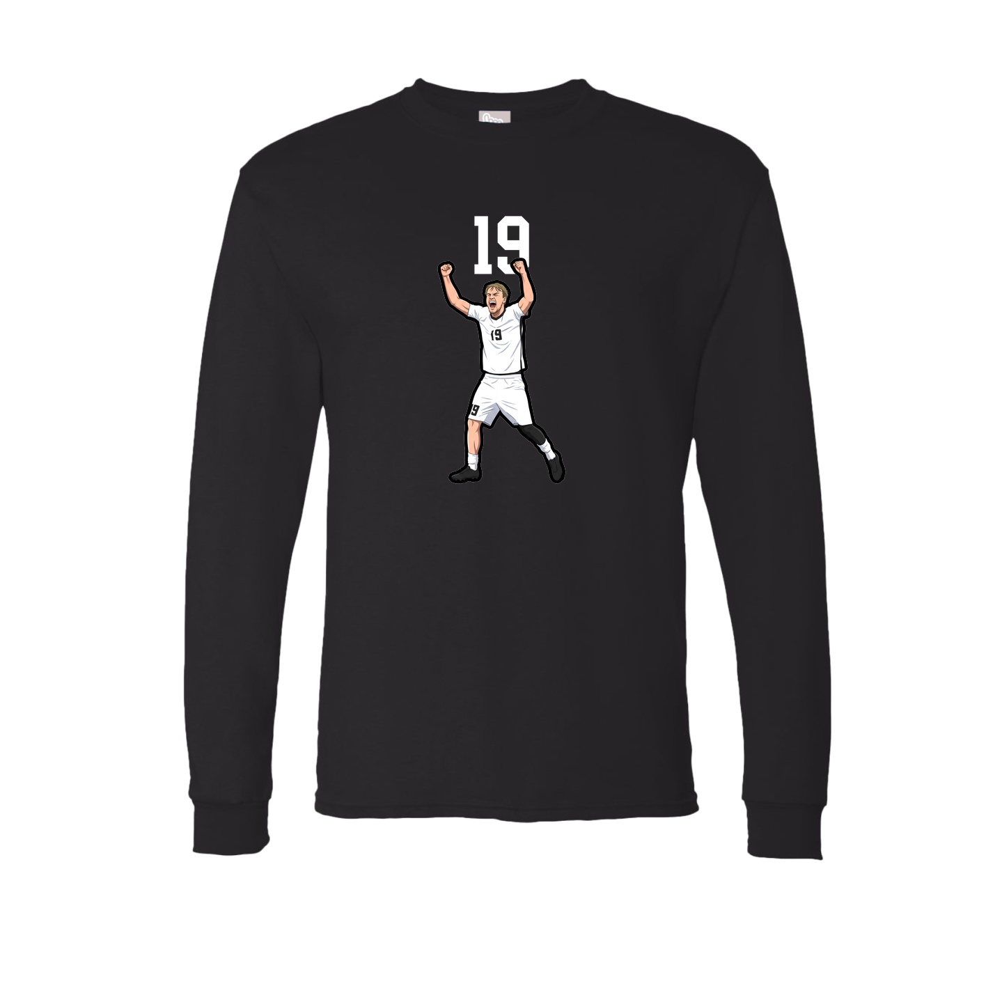 Long Sleeve Tee — Number Top in Black