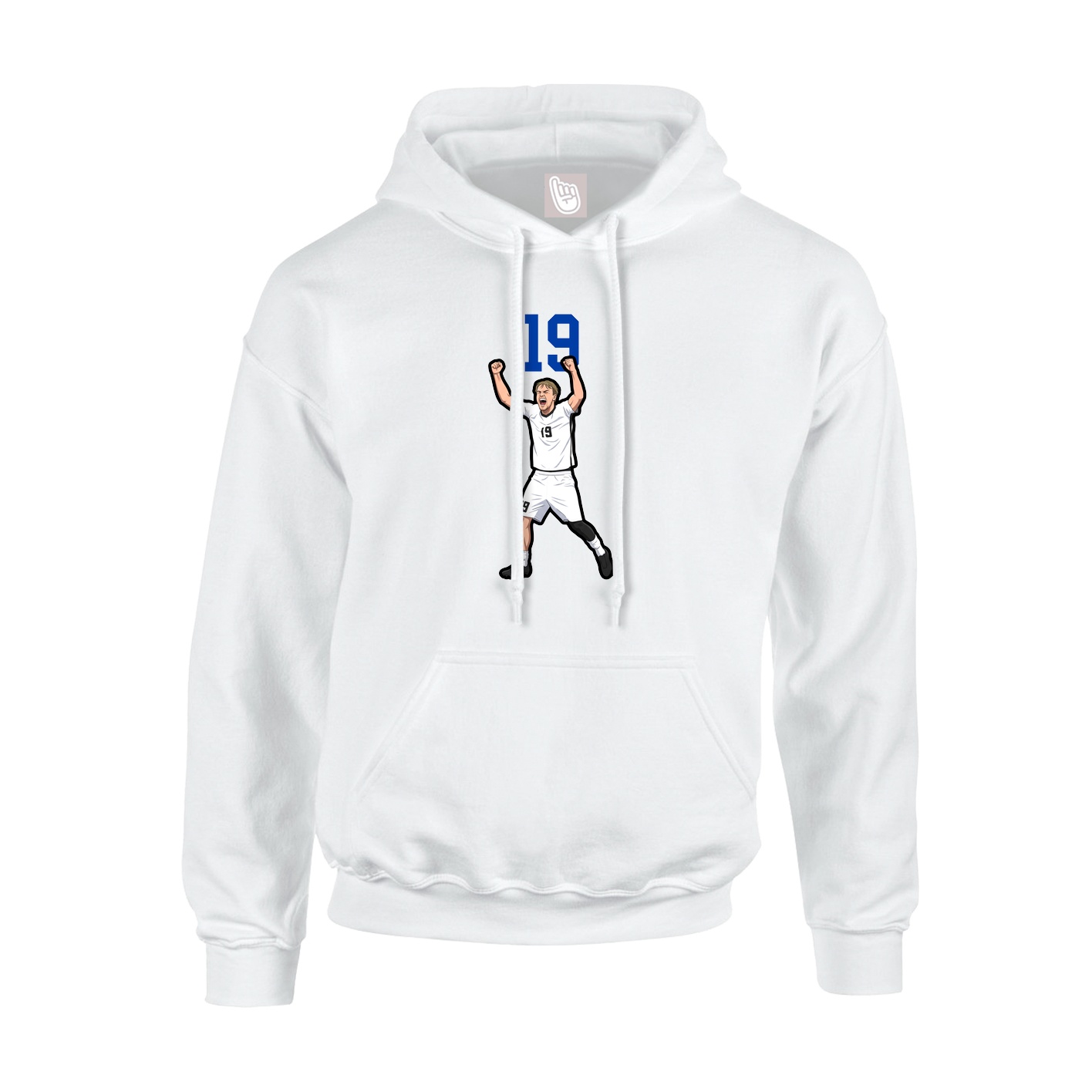 Hoodie — Number Top in White