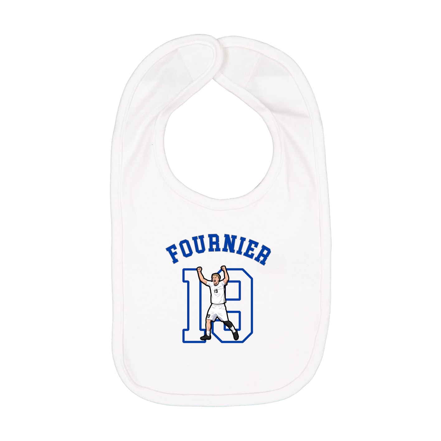 Infant Bib — Shirsey Arch in White