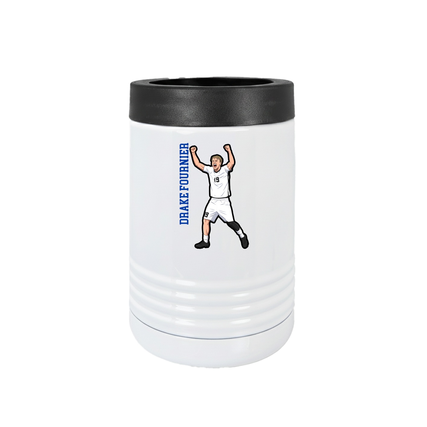 Beverage Holder — Name Vertical in White