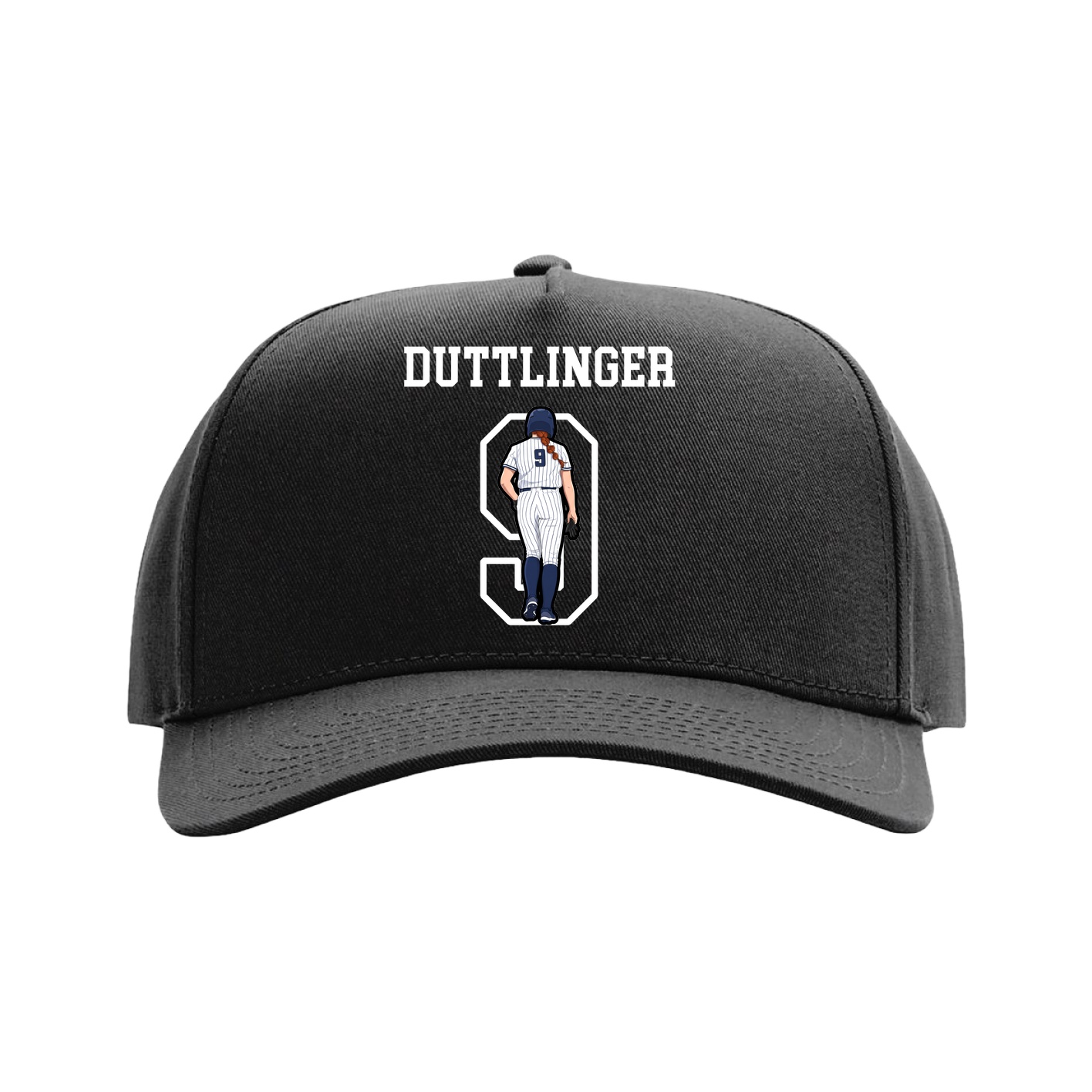 Full Fabric Five-Panel Champ Cap — Shirsey in Black