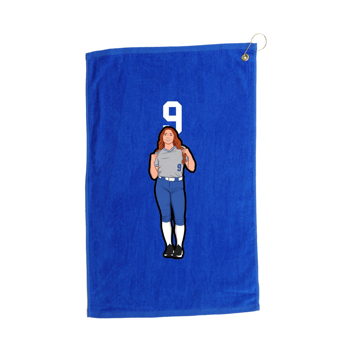 Golf Towel — Number Top in Royal