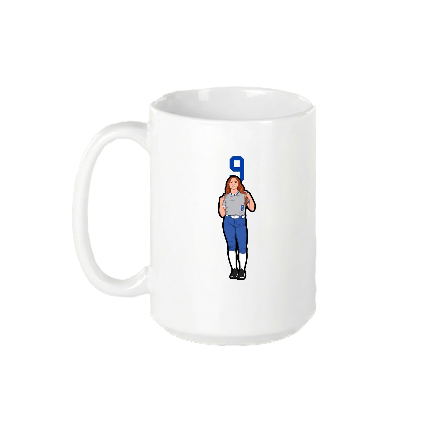 15oz Coffee Mug — Number Top in White