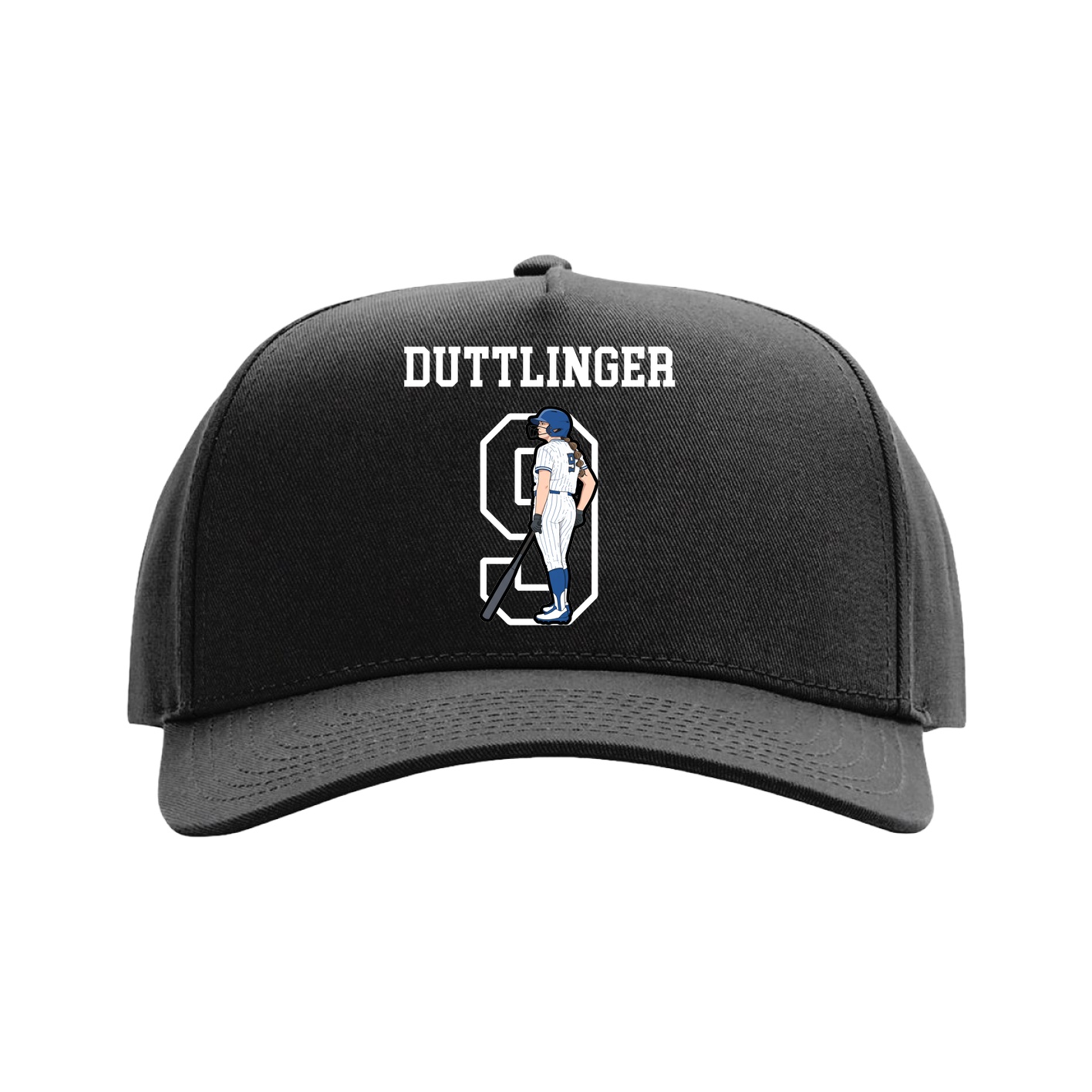 Full Fabric Five-Panel Champ Cap — Shirsey in Black