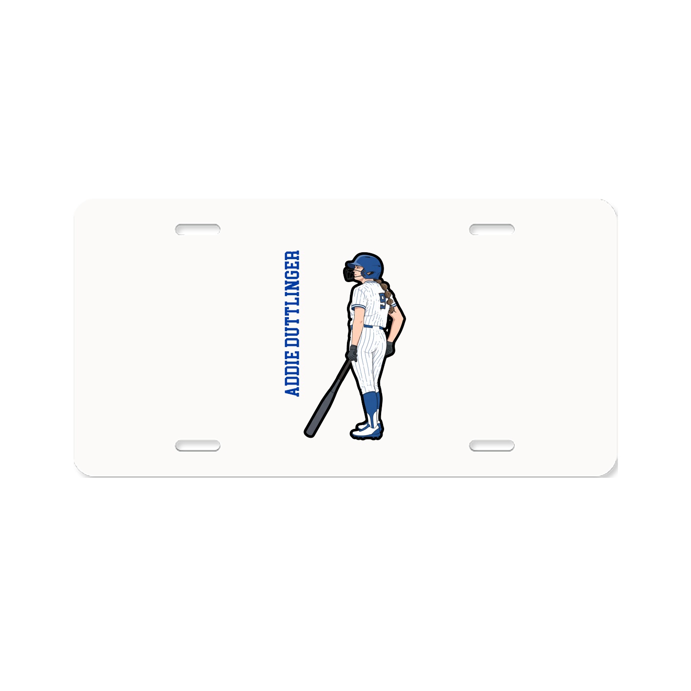 License Plate — Name Vertical in Classic
