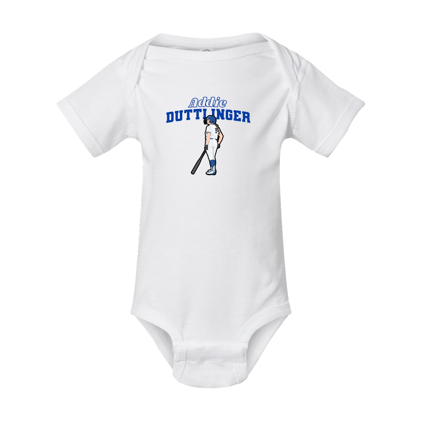 Baby Onesie — Name Arch in White