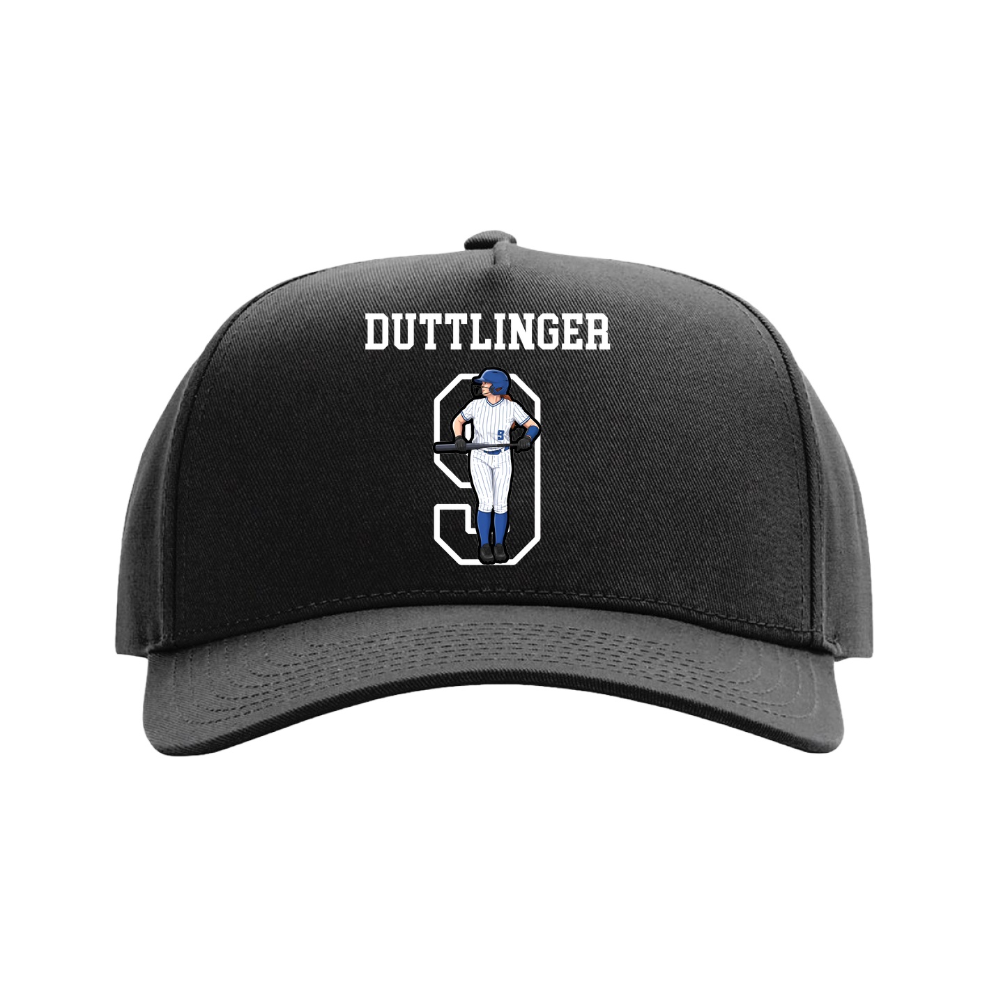 Full Fabric Five-Panel Champ Cap — Shirsey in Black
