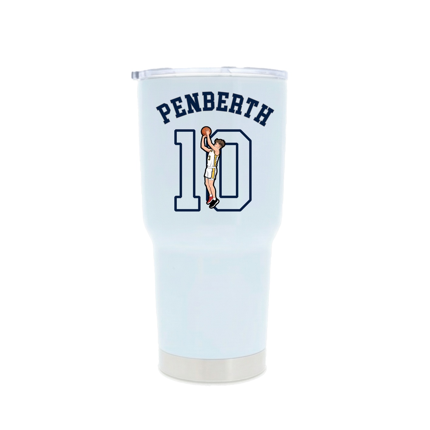 30oz Stainless Steel Tumbler — Shirsey Arch in White