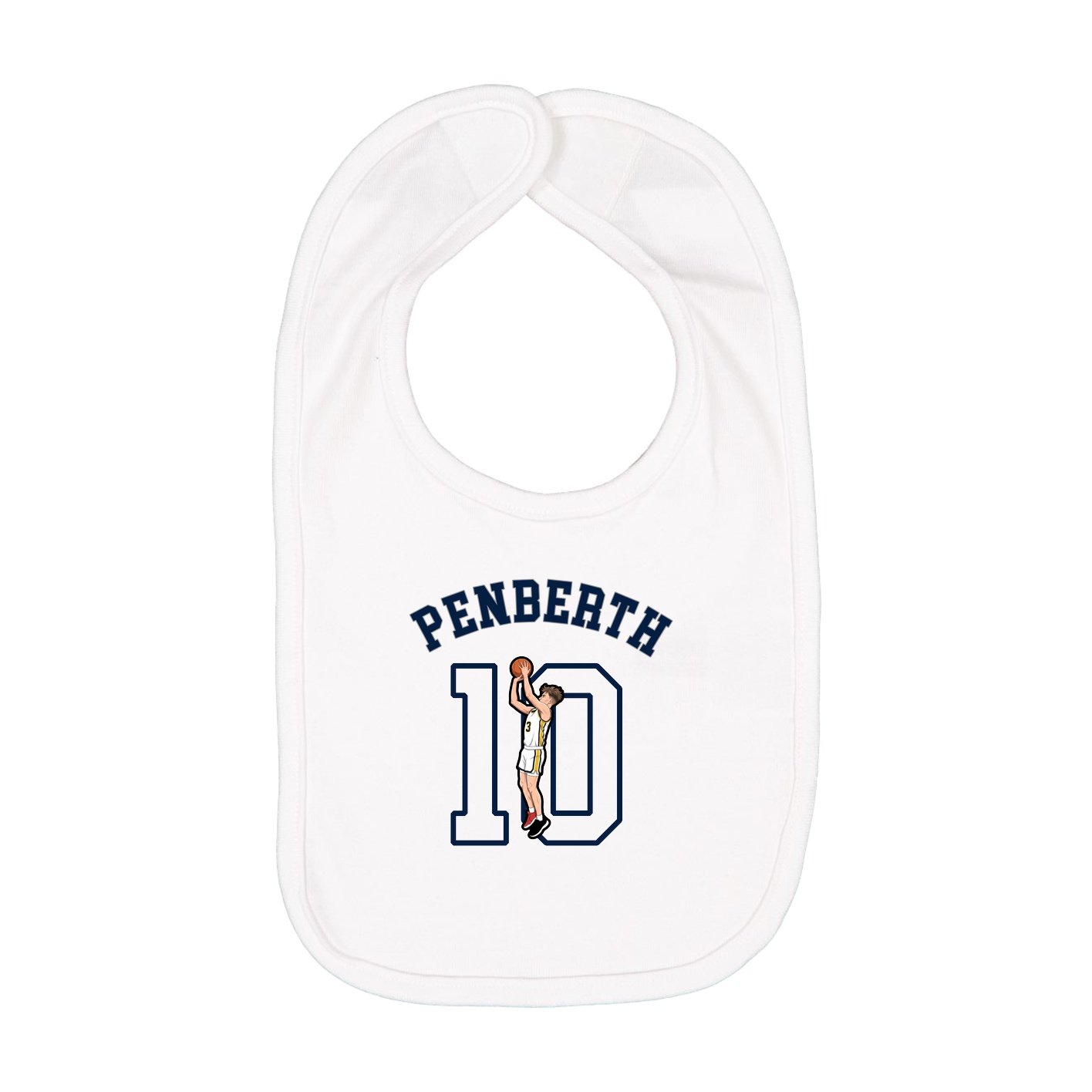 Infant Bib — Shirsey Arch in White