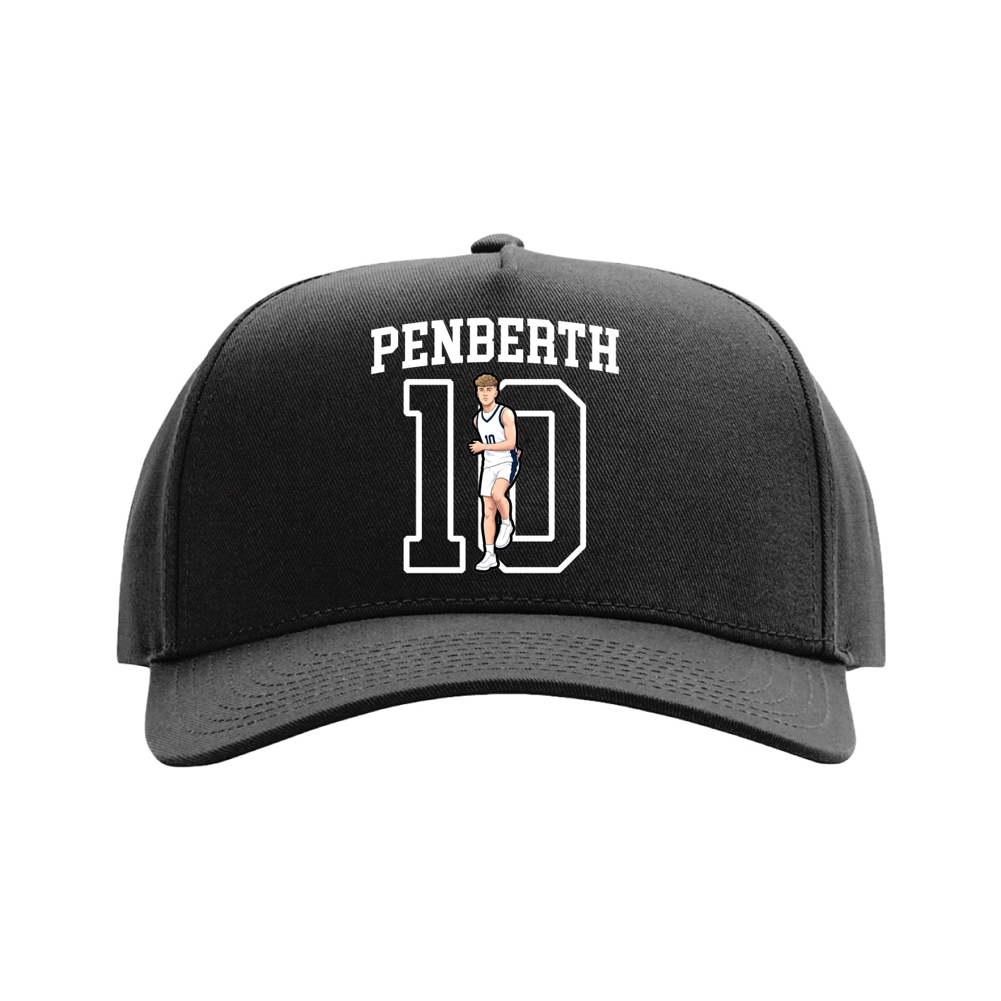 Full Fabric Five-Panel Champ Cap — Shirsey in Black