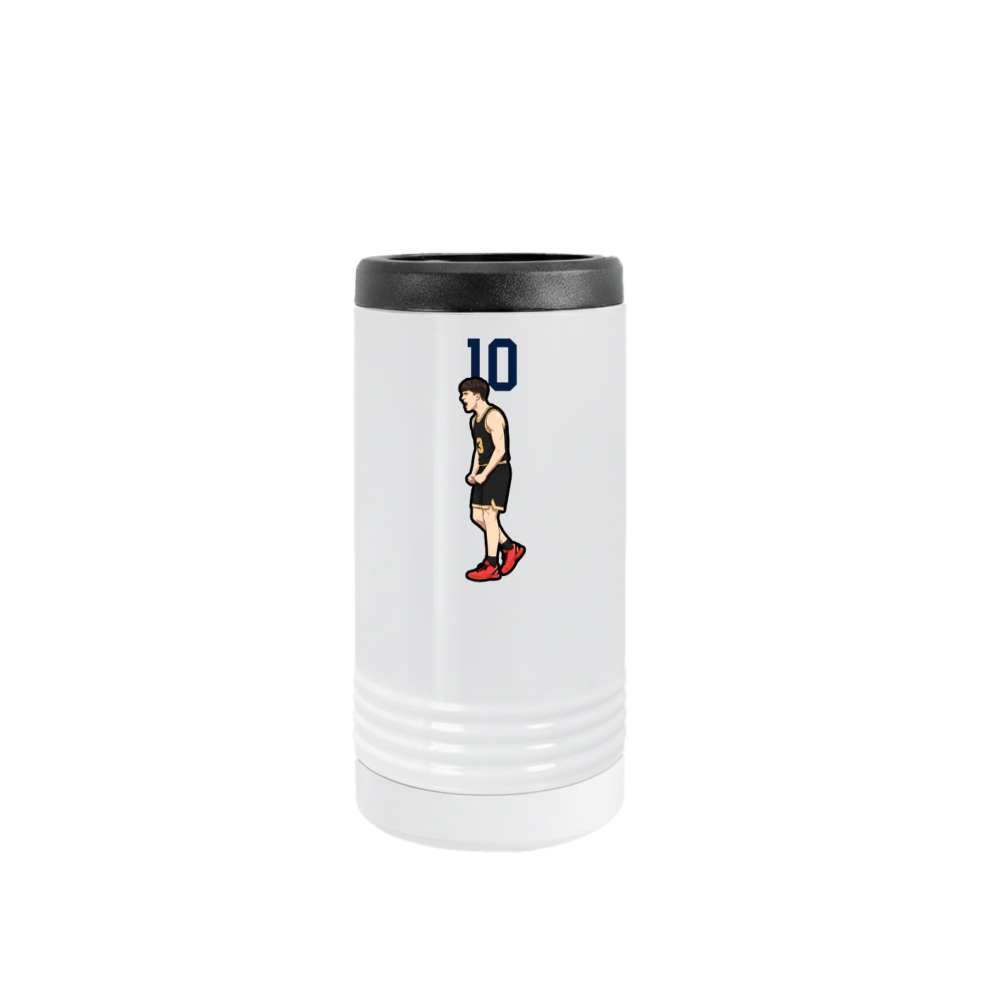 Slim Beverage Holder — Number Top in White