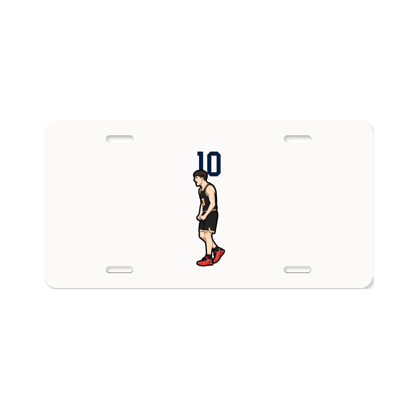License Plate — Number Top in Classic
